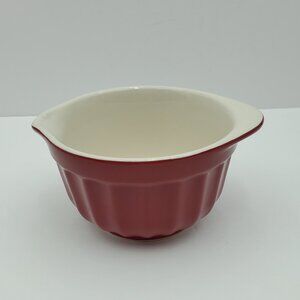 Good Cook Red 1 Quart Batter Bowl Oven Fresh Small Red & White Mixing Bowl